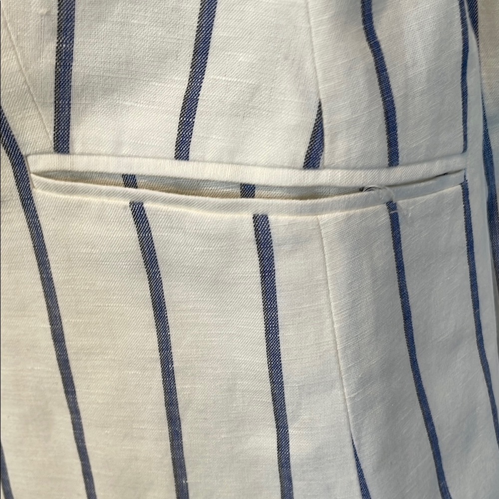 Talbots Women's White Striped Blazer - Picture 4 of 12
